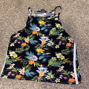 Colerful Hawaiian Pattern Rue 21 Cropped Tank Top
